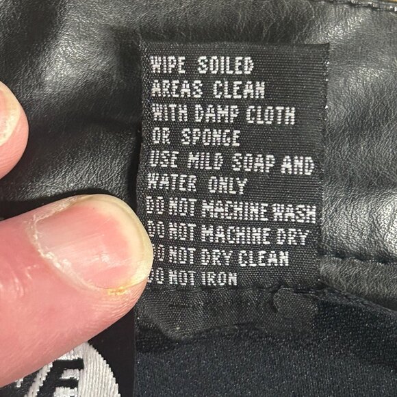 Cow Print Faux Leather Pants Rave Girl Size 14 Black & White - Picture 8 of 11